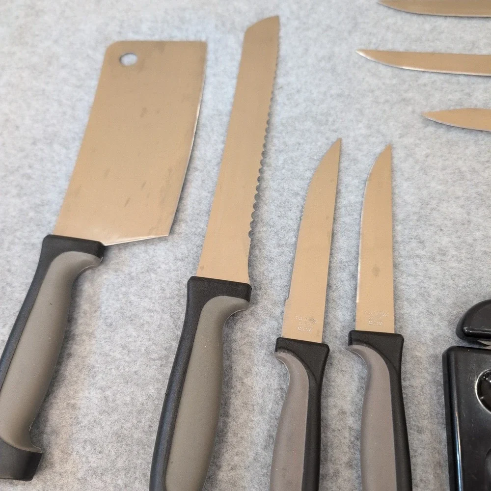 Chef's Own Knife Set 11 Piece Stainless Steel Cleaver‎ Bread Kitchen Scissors - Picture 3 of 4